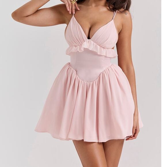 House of CB Amaris Mini Dress Ballerina Pink - Picture 16 of 16